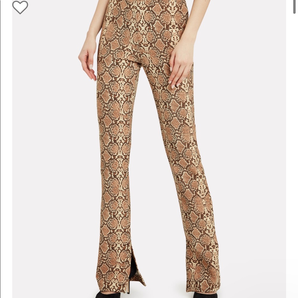ANINE BING Cigarette Python Trousers
